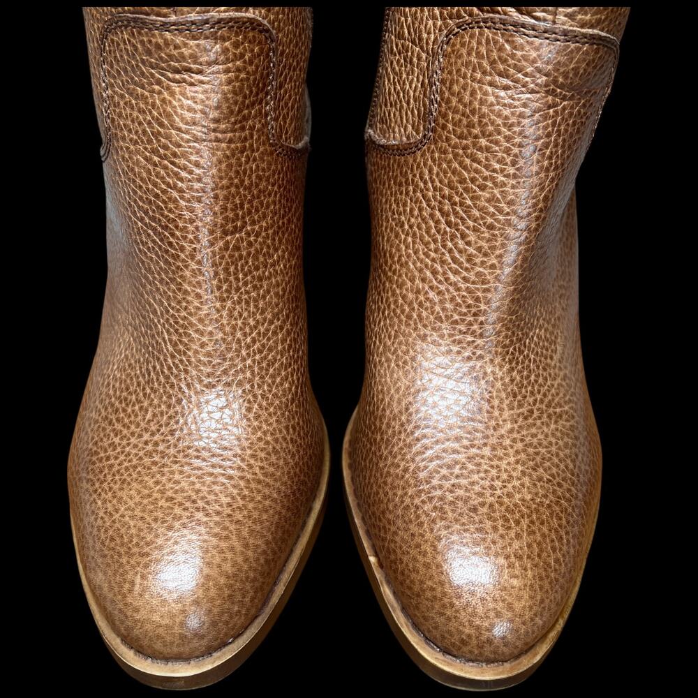 LUCKY BRAND Espositoh Women 8M Honey Pebbled Br own Leather Knee High Boots Ride - Picture 10 of 16